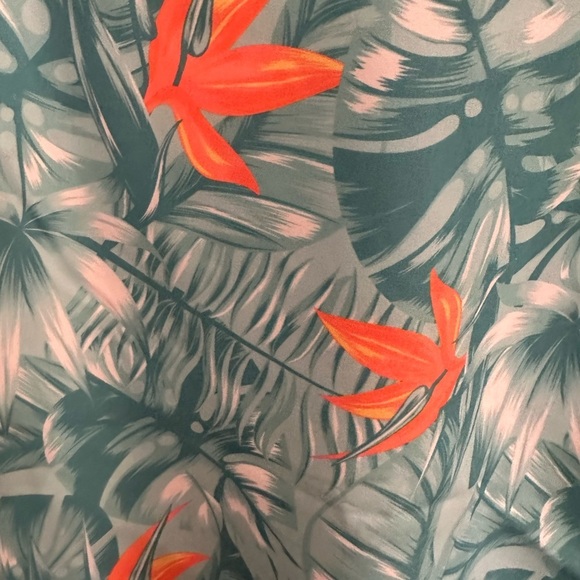 NWT Men's Sz 2XL Southern Tide Monstera Palm Swim Trunk Teal/Orange - Picture 4 of 6